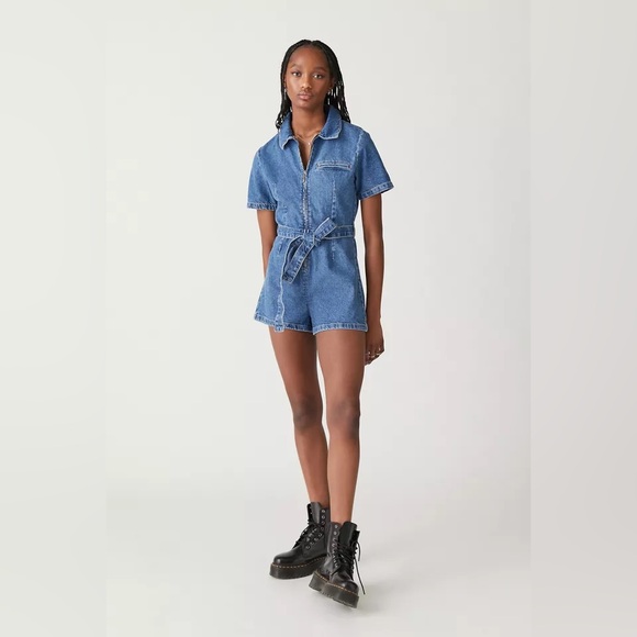 Urban Outfitters Pants - Urban Outfitters Blue Denim Women's Romper